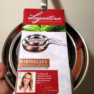 Brand new LAGOSTINALagostina Martellata Tri-Ply 2-Piece Skillet Set in C…